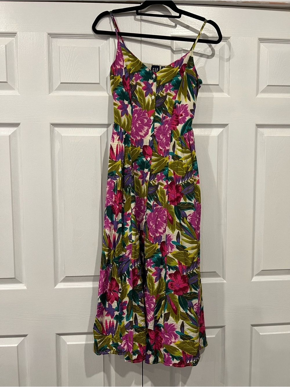 GAP Floral Summer Dress in Pink, Green & Cream